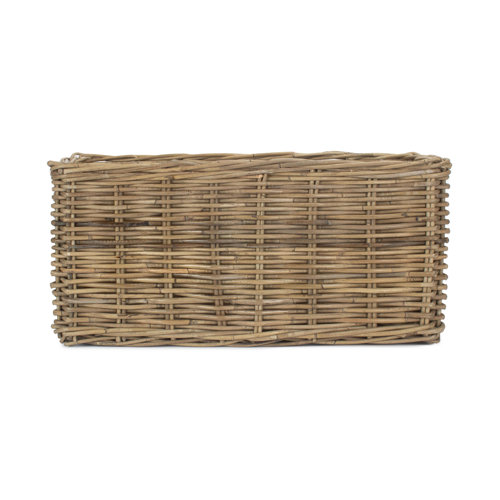 Bay Isle Home Rattan Under Bench Basket with Lining Wayfair.co.uk